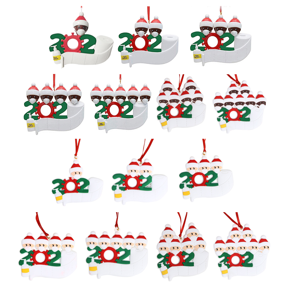 

Outdoor Christmas Tree Decor Ornament DIY 2020 Name Face Mask Snowman Craft, Black, 501 Original