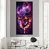 (US Only)Skeleton 5D DIY Full Drill Round Diamond Painting Kit Home Wall Decor 40x80cm