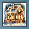 (50*50cm)Christmas House - Full Round Drill Diamond Painting