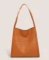 Genuine leather women's bag 2026 new large capacity tote bag