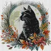 Autumn Night Black Cat-14CT Stamped Cross Stitch 35*35cm/13.78*13.78in tapestrymarket
