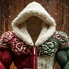 3D Print Christmas Ugly Sweater Celtic Tree Knit Pattern Men's Hooded Zip-up Sweater by Inlyline