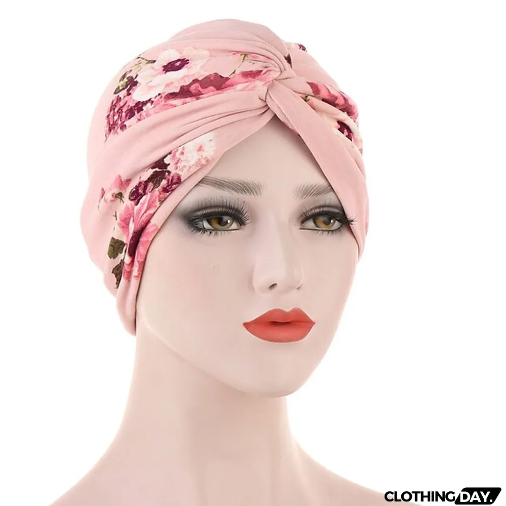 Women Muslim Daily Turban Folding Cross Knotted Hair Scarf Elastic Head Wrap Headwear Bandanas Lady Hair Hats Beanie Hair Loss Accessories