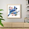 Flowers And Blue Tit - 18CT Stamped Cross Stitch 20*20cm/7.87*7.87in