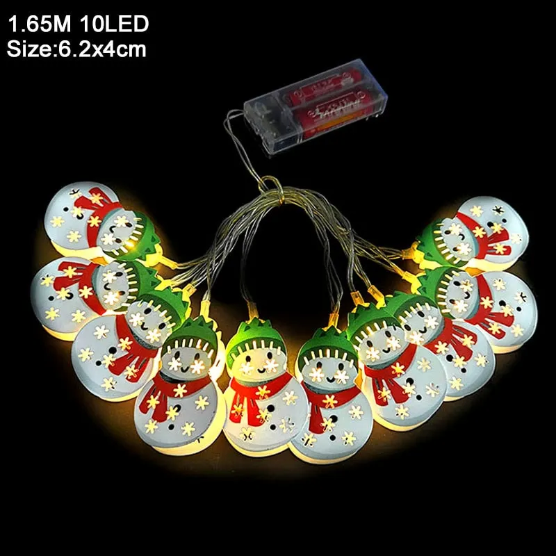 Santa Claus LED Light Merry Christmas Decorations For Home Christmas Tree Hanging Ornaments Garland Xmas Navidad New Year Gifts