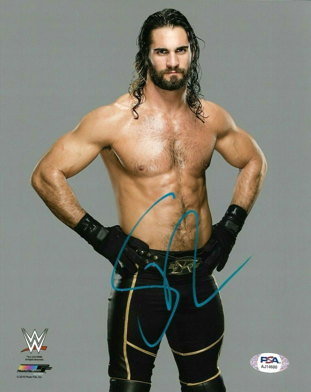 WWE SETH ROLLINS HAND SIGNED AUTOGRAPHED 8X10 Photo Poster painting WITH PROOF AND PSA COA 8