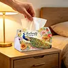 Peacocks Diamond Painting Tissue Box 7.48x5.12Inch Diamond Art Tissue Box 5D Diamond Art Tissue Cover for Kitchen Restaurant Bar Office Parties
