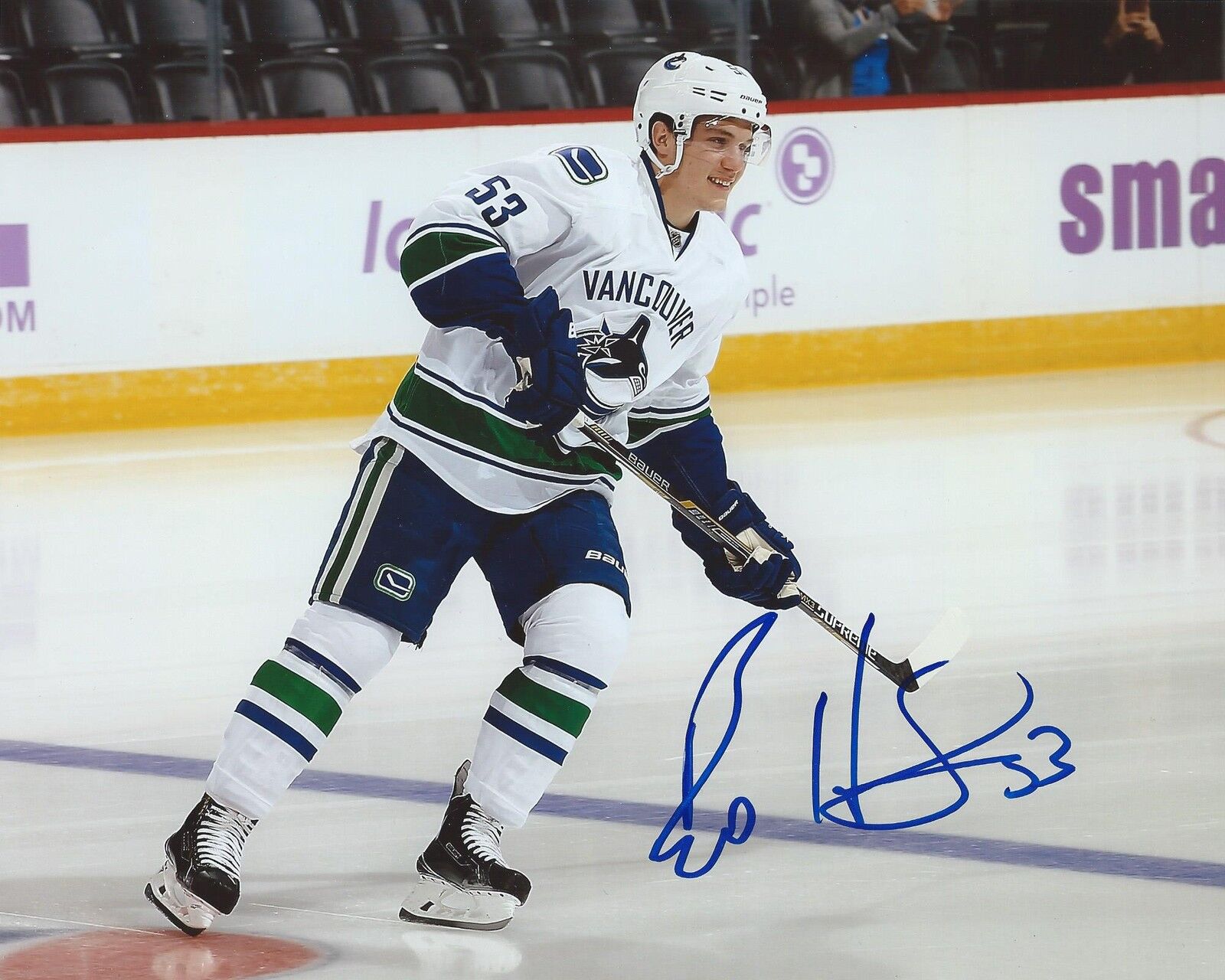 Bo Horvat Signed 8×10 Photo Poster painting Vancouver Canucks Autographed With Proof & COA C