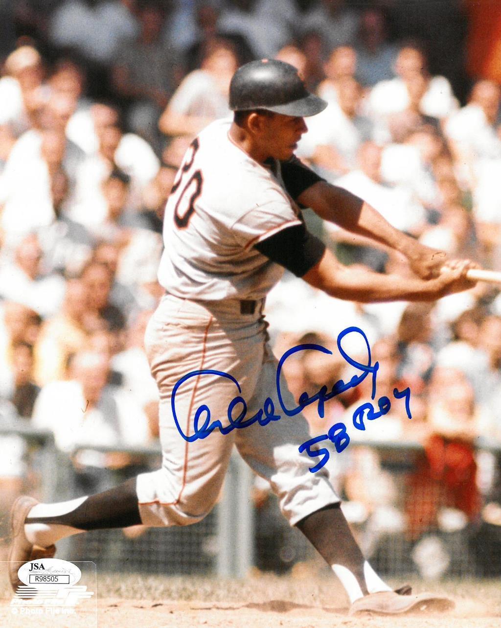 Orlando Cepeda Signed SF Giants Authentic Autographed 8x10 Photo Poster painting JSA #R98505