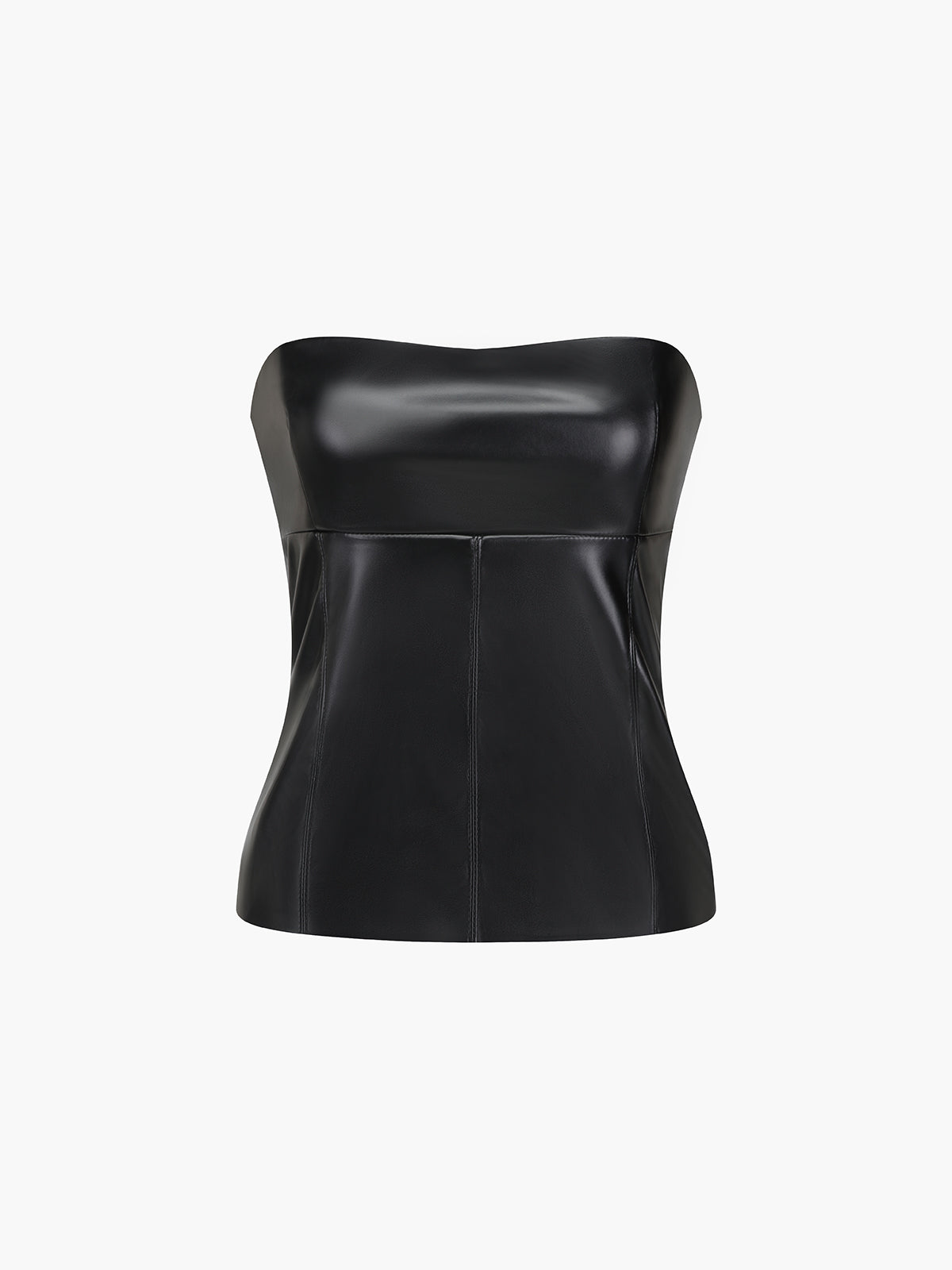 Llyge Leather Tube Crop Top llyge