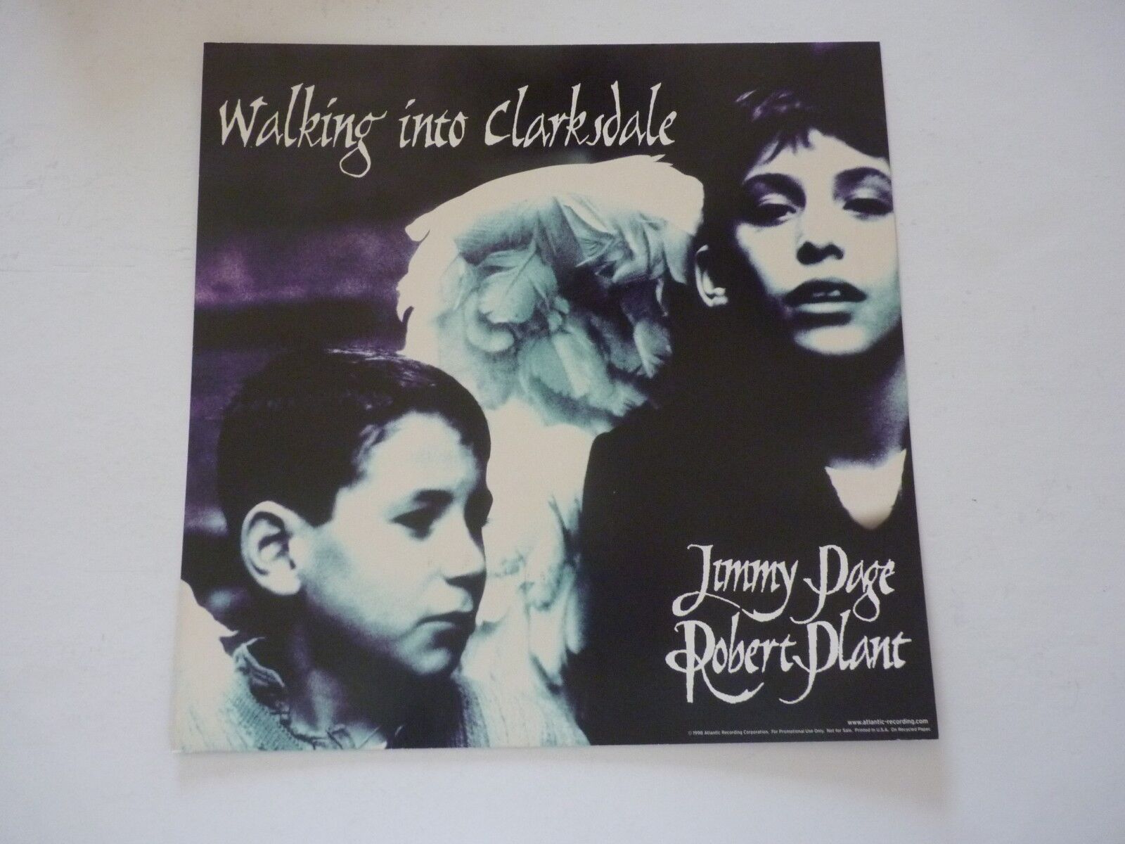 Jimmy Page Robert Plant 1998 Clarksdale Promo LP Record Photo Poster painting Flat 12x12 Poster