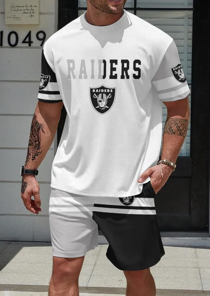 Las Vegas Raiders  Limited Edition Top And Shorts Two-Piece Suits
