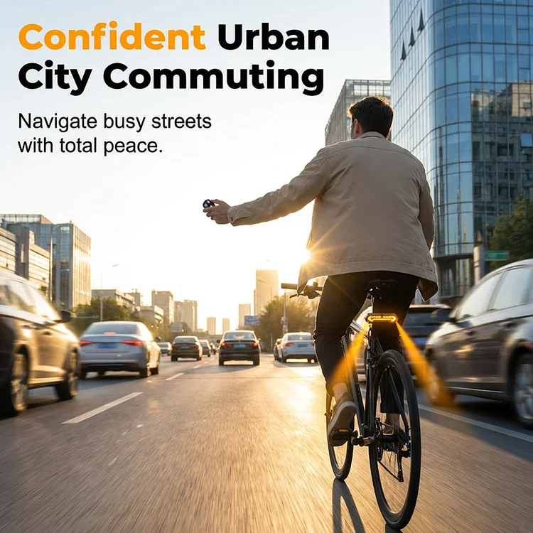 Intelligente Fahrradbeleuchtung 🔦 Drahtloses Blinklicht + ferngesteuerte Richtungsanzeige 💡 Hohe Sichtbarkeit, wasserdicht, Schnellladung👀