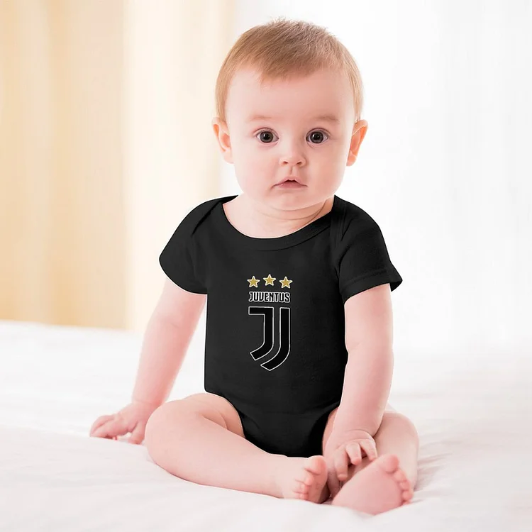 Juventus FC Baby Bodysuit Strampler Schlafanzug Mit Kurzen Ärmeln