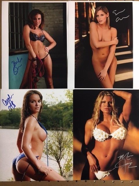 4 Signed Actress/Bikini Model Signed 8x10 Photo Poster paintings;Hannah Standon,Erica Adams,etc