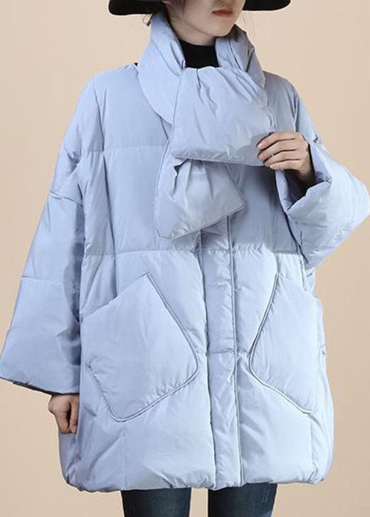 Women Baby blue fashion Thick Pockets Winter Duck Down Winter Coats