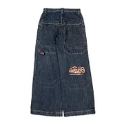 Letter print design baggy high waisted jeans for women 2025 Harajuku casual gothic wide leg straight casual jeans for women y2k