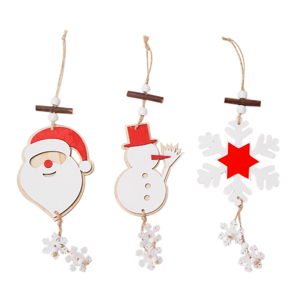 

Wooden Santa Claus Snowflake Christmas Tree Pendant Ornaments Xmas Decor, Old man, 501 Original