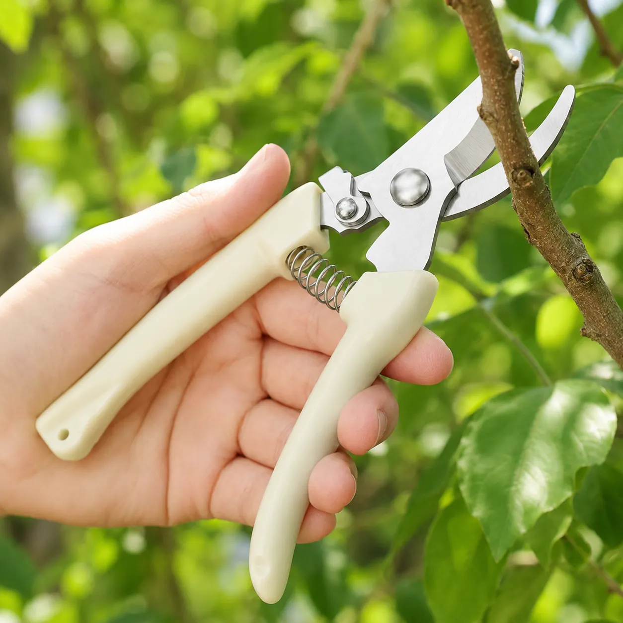 Compact Curved-Blade Garden Pruning Shears