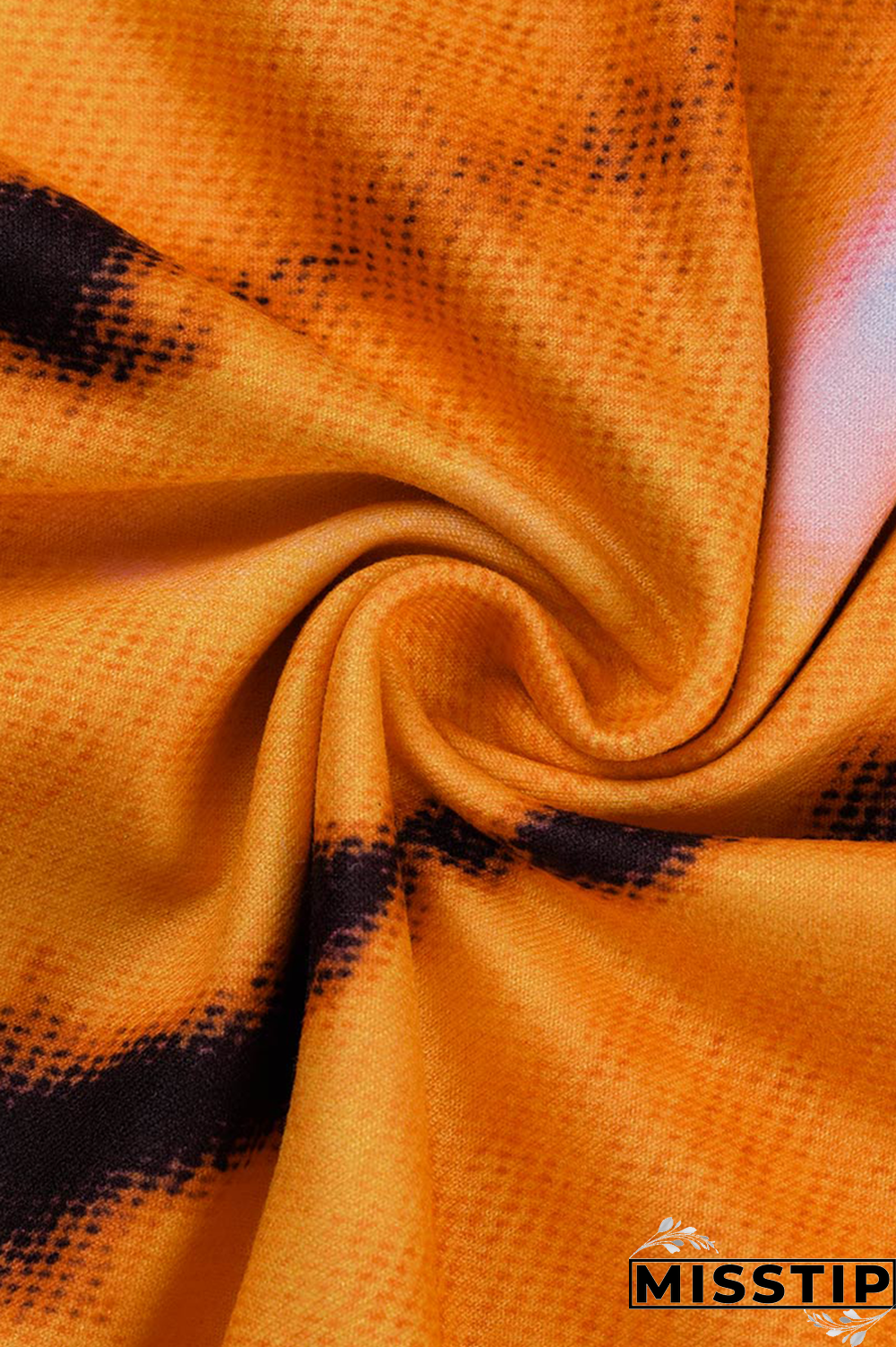 Blue Black Casual Patchwork Tie-dye O Neck Dresses