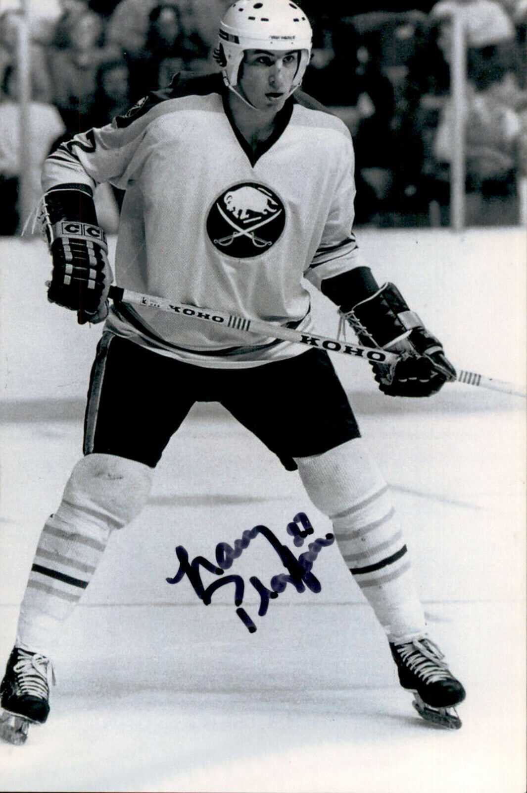 Larry Playfair SIGNED autographed 4x6 Photo Poster painting BUFFALO SABRES #2