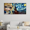 Starry Sky Gir - Round AB Drills Diamond Painting(85x45cm)