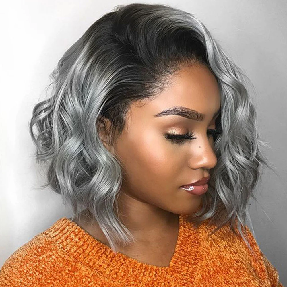 Jewtribute Hair®|Silver Wave Bob Glueless Fashion Wigs