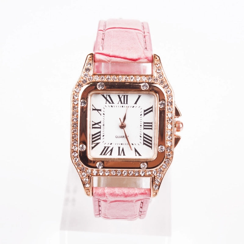 Casual Solid Color Buckle Quartz Women’s Watches