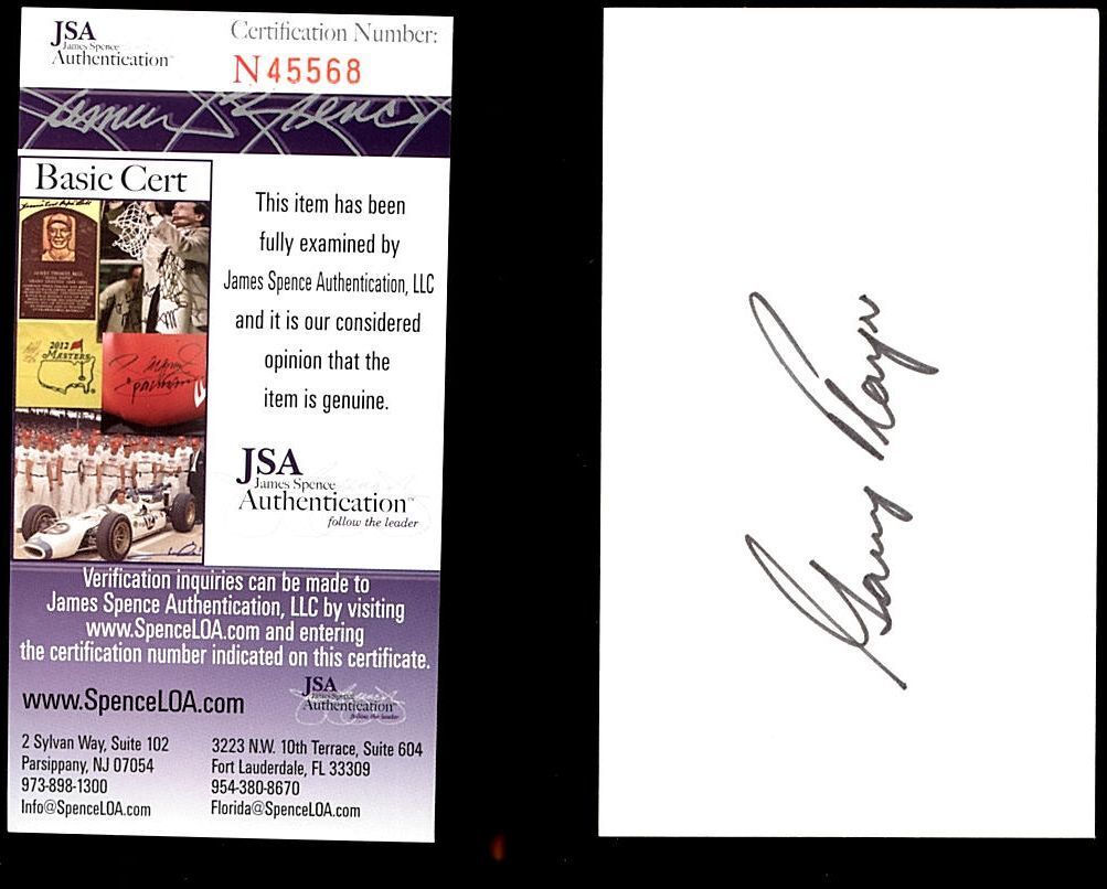 GARY PLAYER PROFFESIONAL GOLFER SIGNED 3X5 INDEX CARD JSA COA #N45568