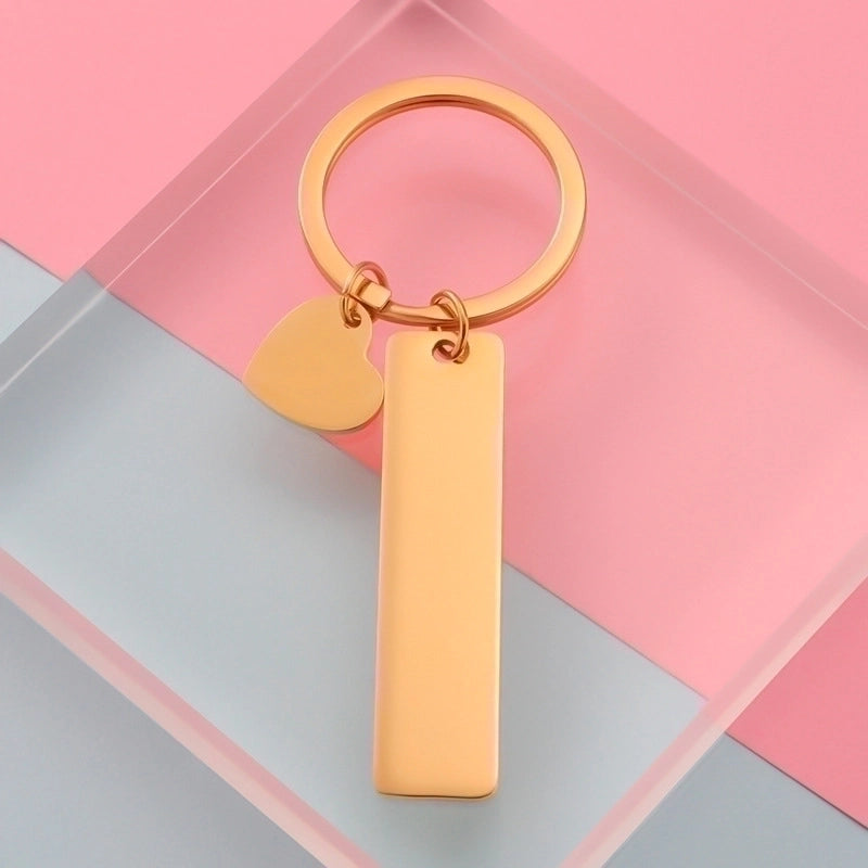 Minimalist Korean Style Solid Color Stainless Steel None Women’s Bag Pendant Keychain