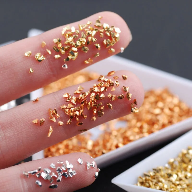 50G/bag of Nail Art Stone Jewelry DIY Electroplated Crystal Glass Irregular Crushed Stone Japanese Nail Art Decoration