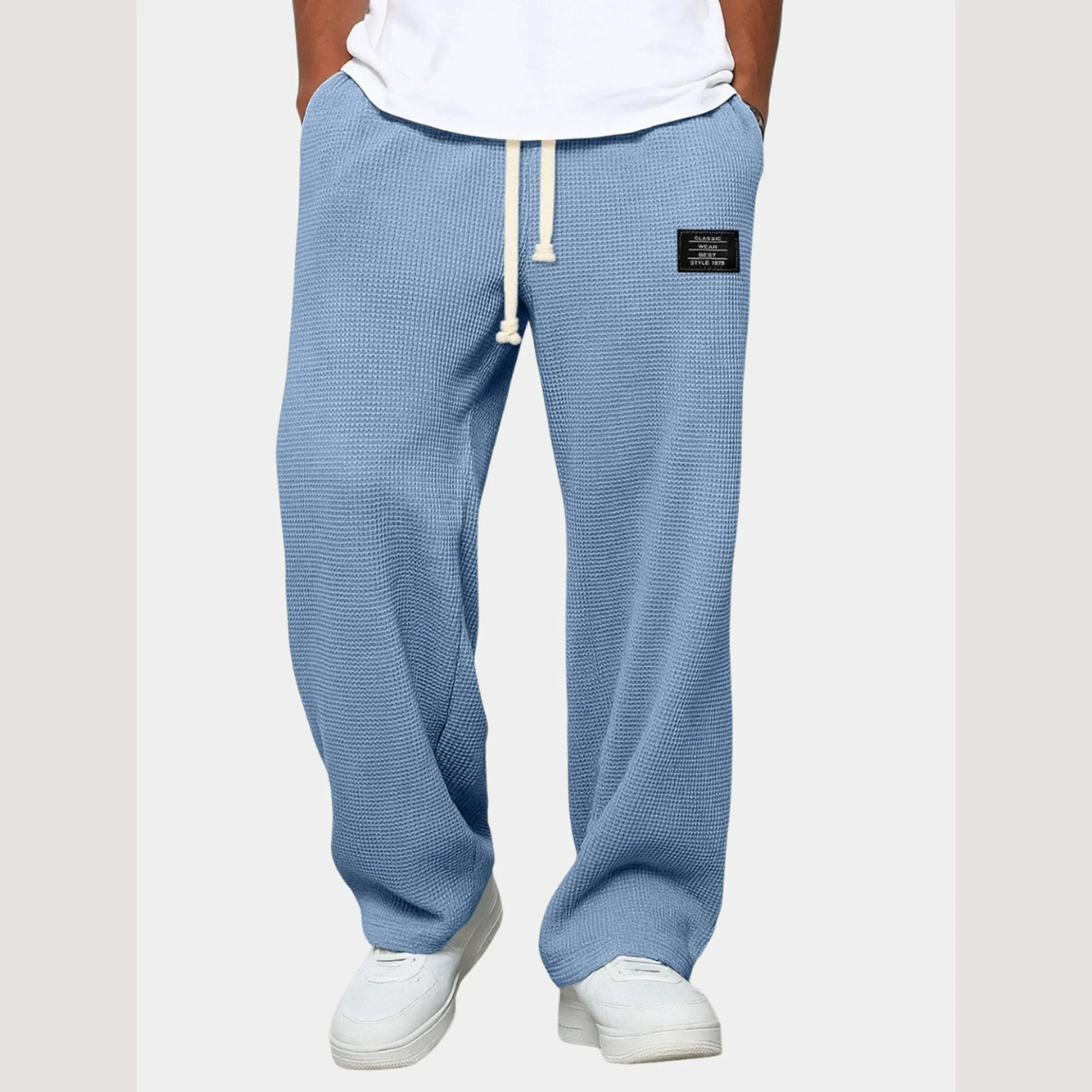 Men's Sam Relaxed Fit Lounge Trousers &ndash; Soft Waffle Comfort