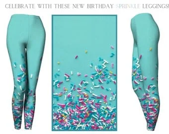 pornhint Pornhint Birthday party sprinkles leggings for women