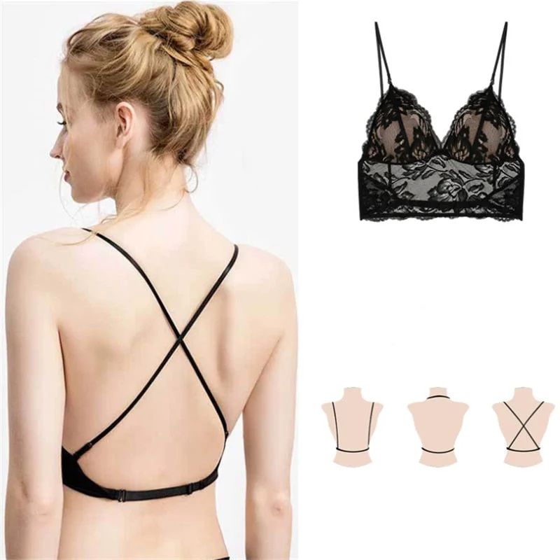 Sexy Lace Bra Corset 4 Styles Beauty Back Bralette Big Backless Push Up U-Shape Lingerie Underwear Soutien Gorge нижнее белье