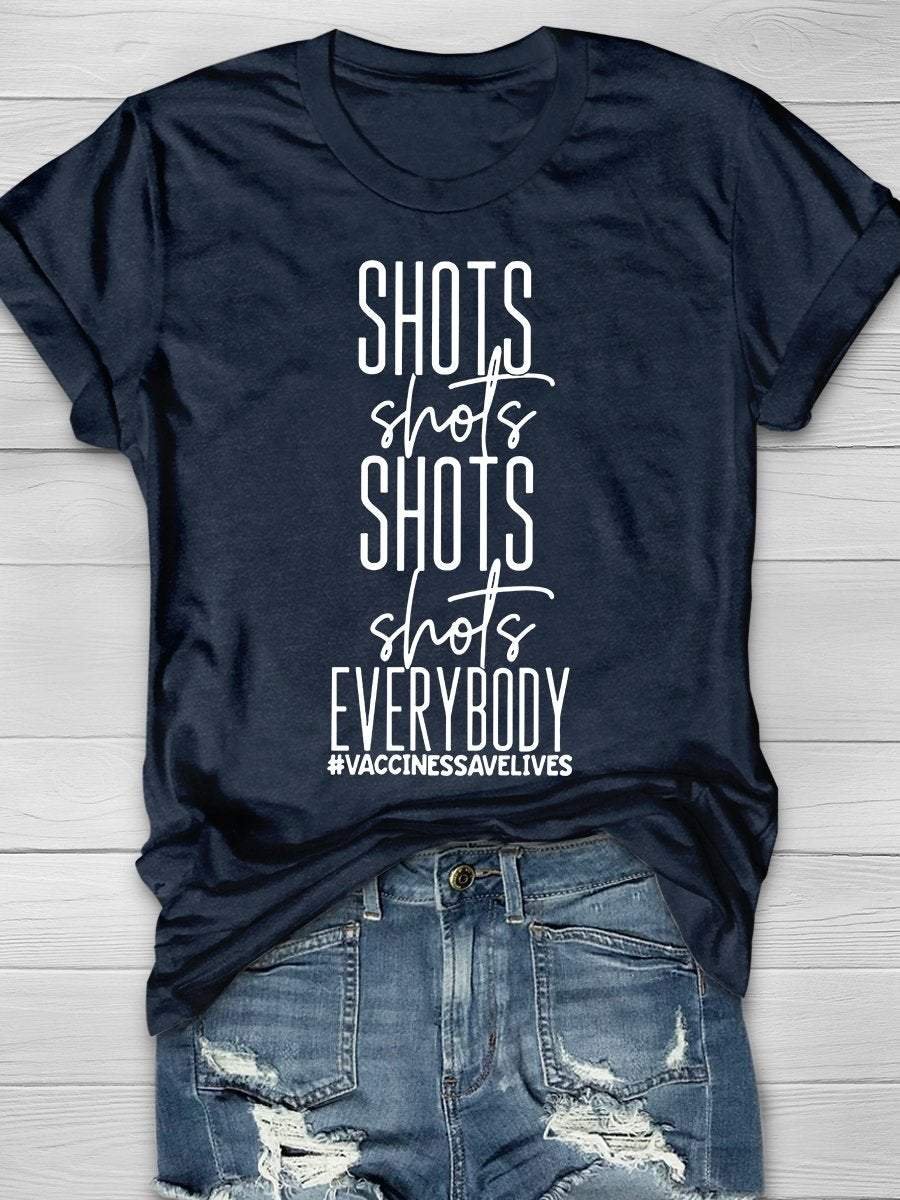 Shots Everybody Print Short Sleeve T-shirt