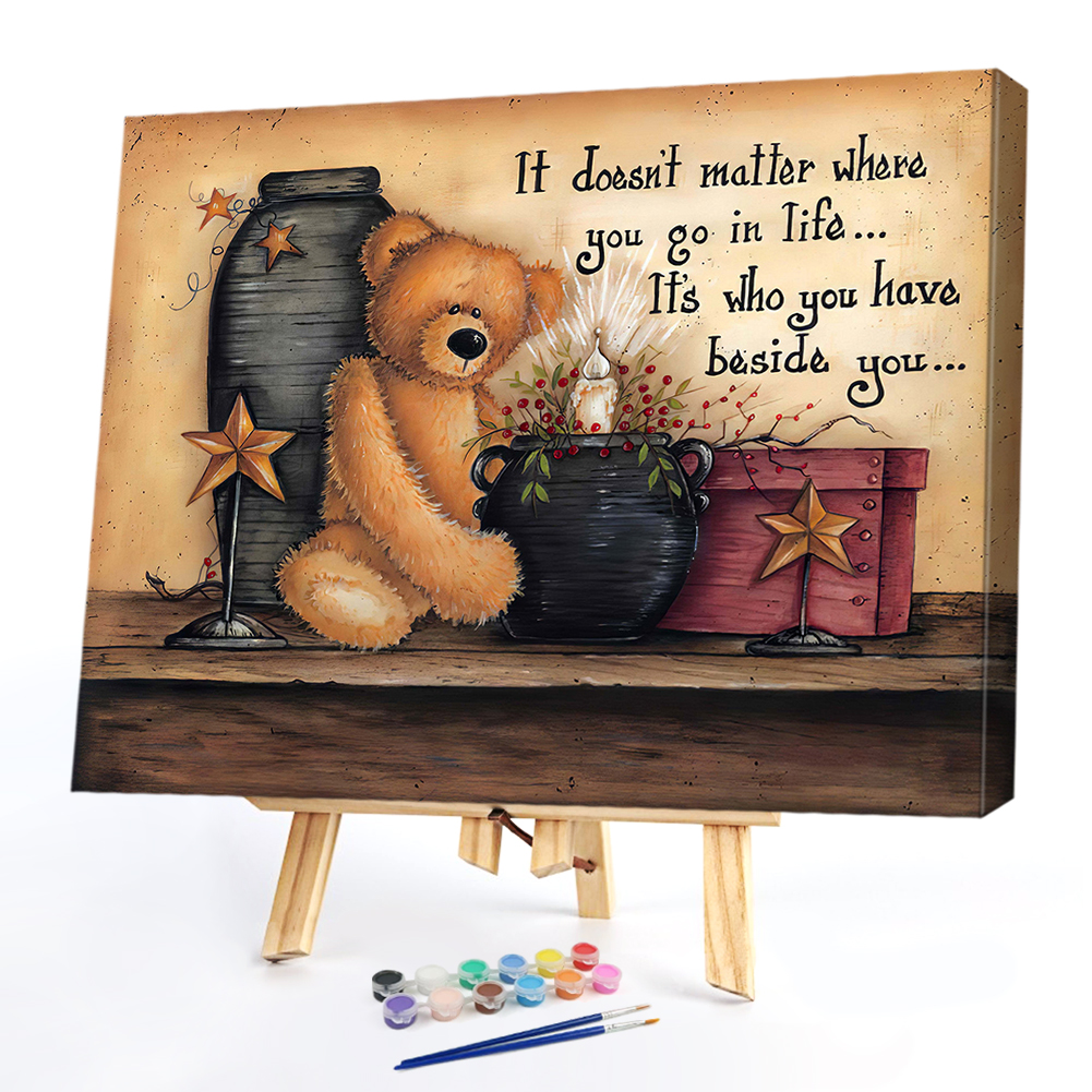 

50*40CM - Paint By Numbers - Doll Bear, 501 Original