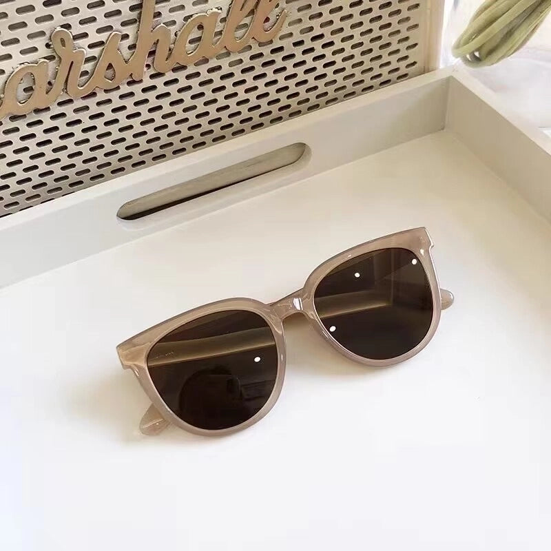 Minimalist Solid Color Pc Round Frame Full Frame Women’s Sunglasses