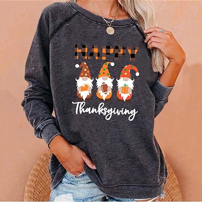 Fall Gnomes Tie Dye Long Sleeve Sweatshirt