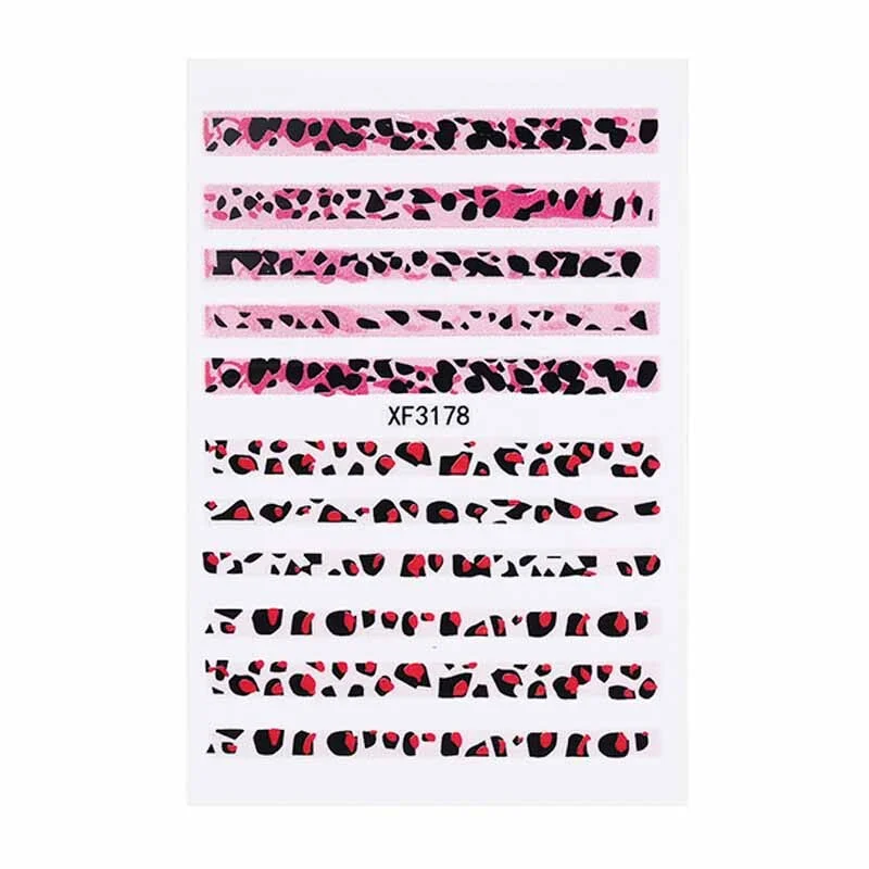 1pcs Sexy Leopard Nail Art Stickers Decals Animal Charm DIY Adhesive Manicure Decoration Accessory