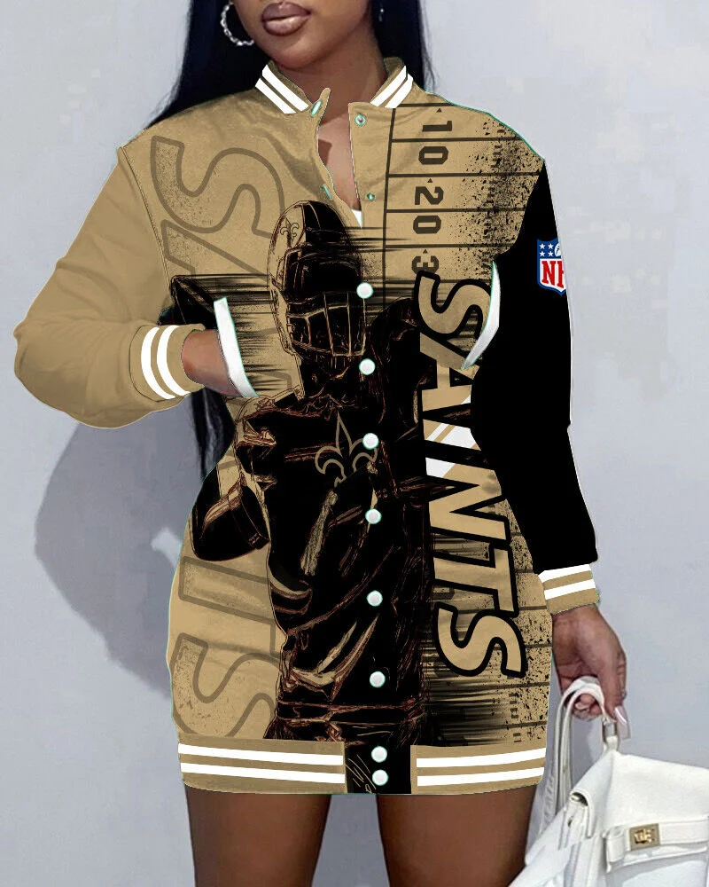 New
Limited Edition Button Down Long Sleeve Jacket Dress