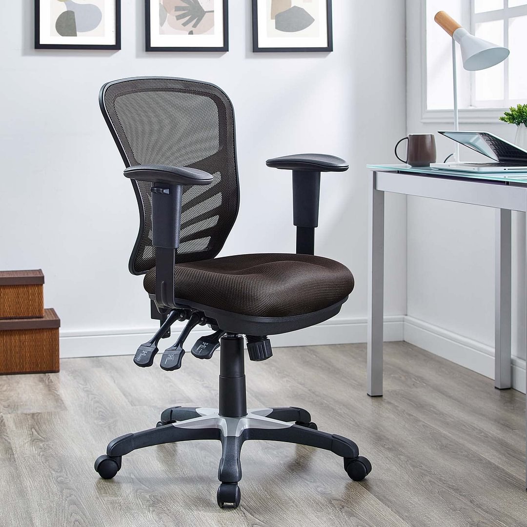 Articulate Mesh Office Chair Brown