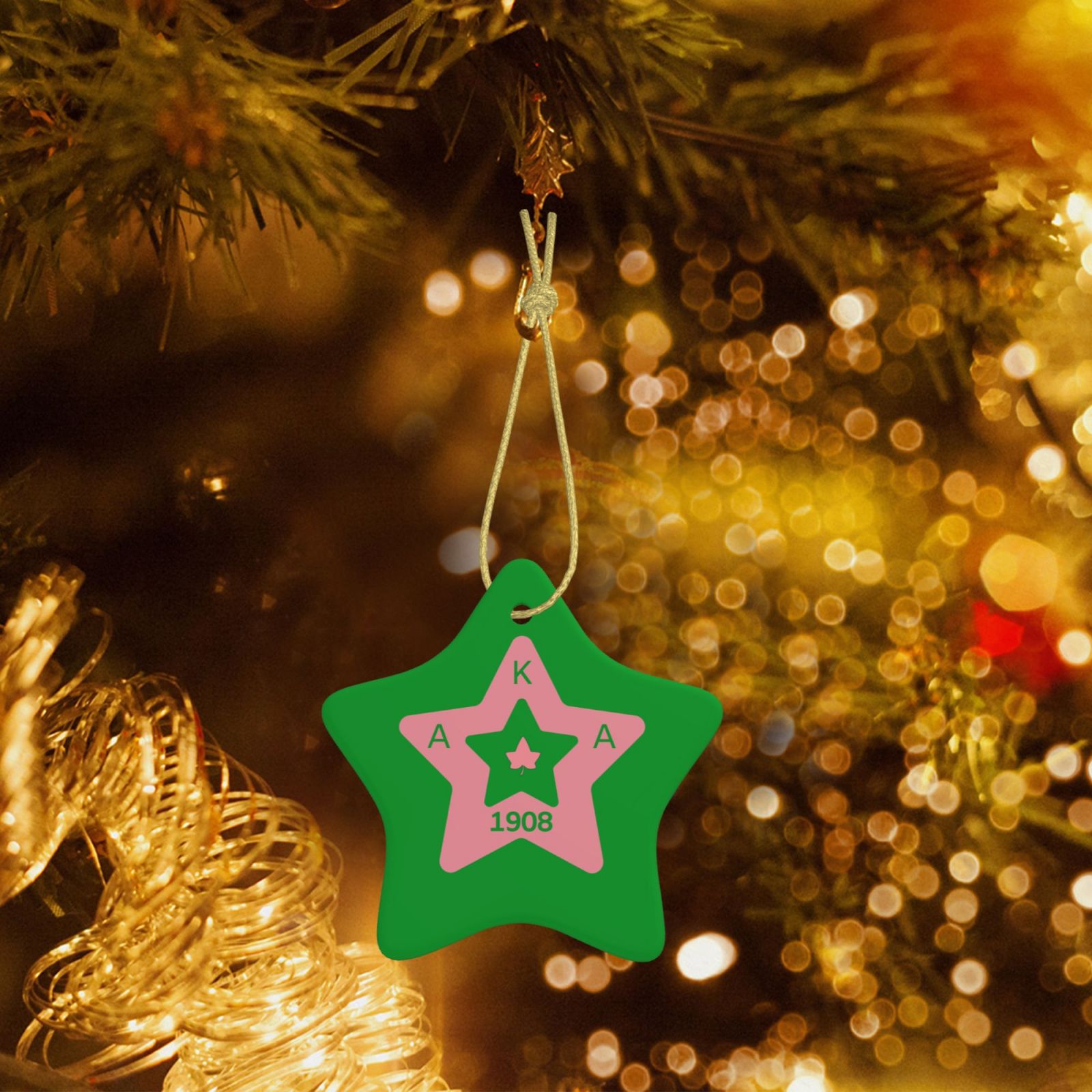 Christmas Stars Ceramic hanging