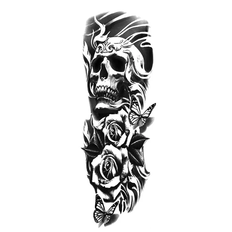 Temporary Tattoos Snake Lion Asian Fake Tattoo Tiger For Men Waterproof Art Mermaid Sticker Paste on Arm Leg Tattoos Body Art