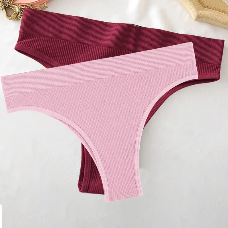 Seamless Women Pantys Girls Thongs High Waisted Soft Woman Briefs Fashion 6 Solid Colors S-XL Sexy Underpants For Women New