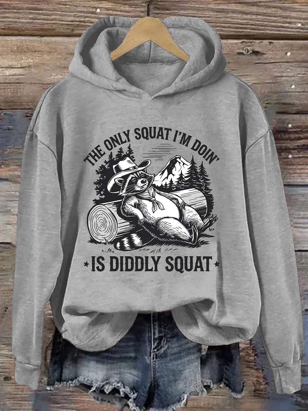 Funny Cowboy Raccoon Hoodie