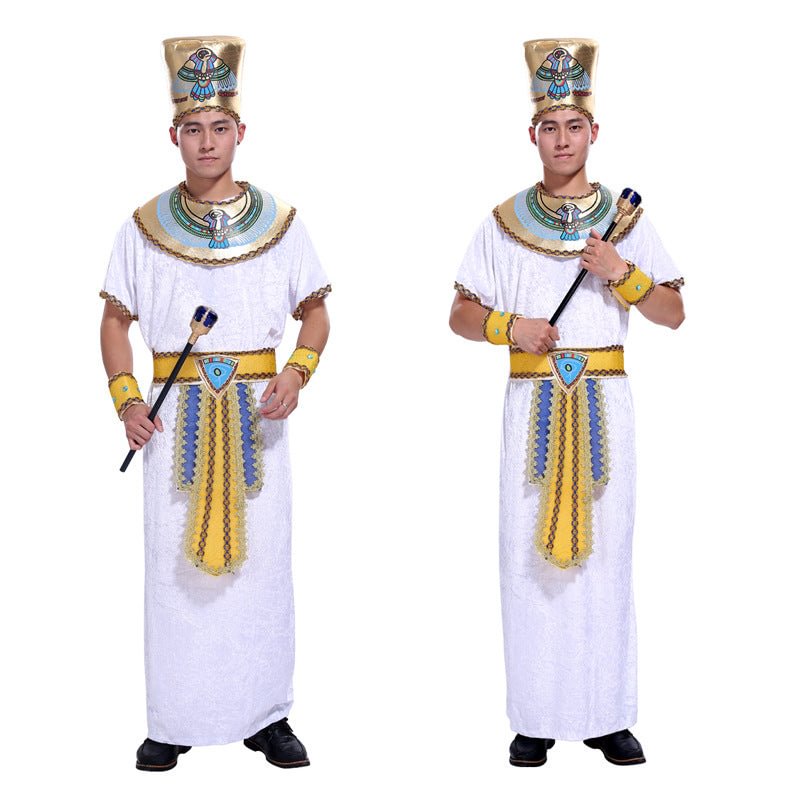 Mens Halloween Egyptian Pharaoh Costume-elleschic