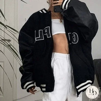 Women's Winter New Printed Casual Loose Long Sleeve Windbreaker Jacket Trend Hooded Jacket Fashion