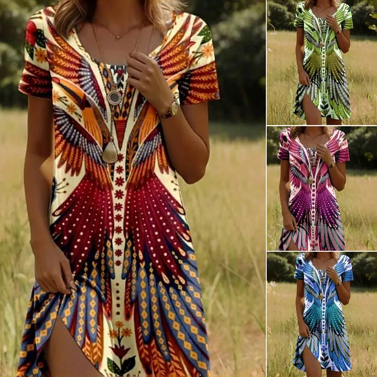 ✨Vendita 60% OFF✨💃Abito donna floreale a maniche corte🌸👗