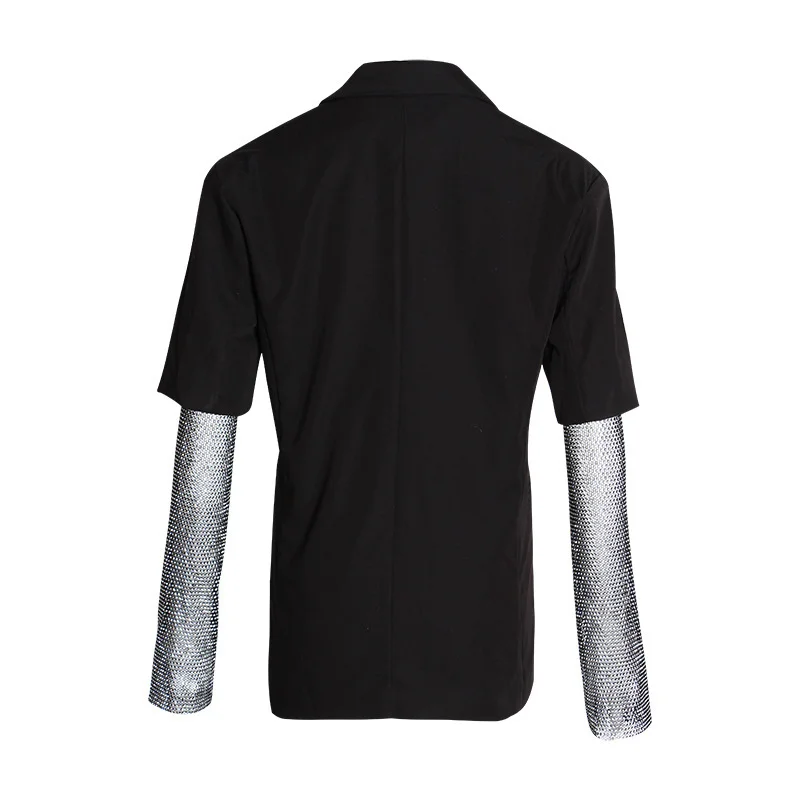 Toloer Toloer Suit Female 2024 Spring And Autumn New British Wind Temperament Hot Bead Net Splicing Long Sleeve Small Suit Coat Female-Outfit Ideas