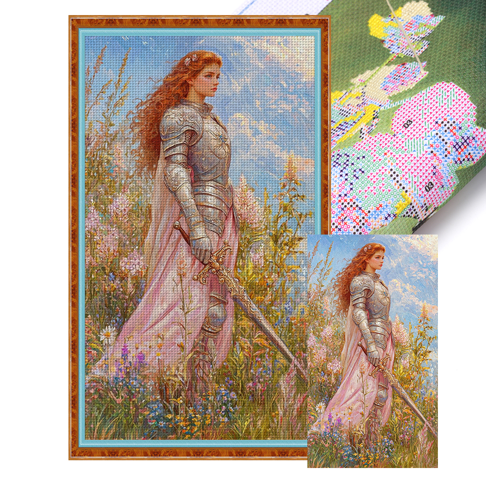 Armor Queen Full 14CT Pre-stamped Canvas(40*70cm) Cross Stitch
